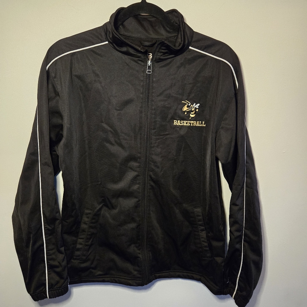 Georgia Tech Jacket Womens Large Embroidered Logo Basketball Black Badger Sports